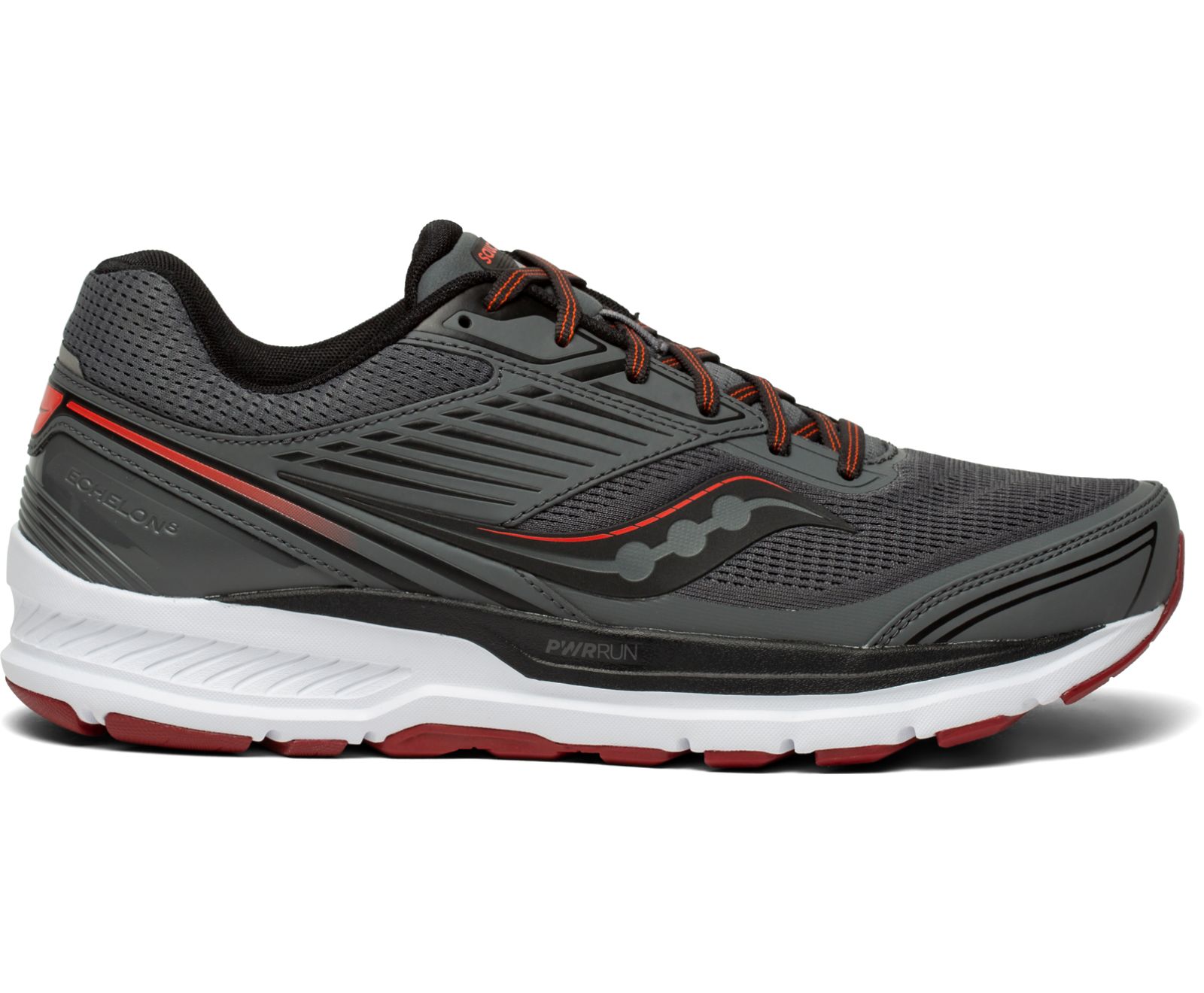 Men's Saucony Echelon 8 Wide Running Shoes Grey | Singapore 459JPQJ